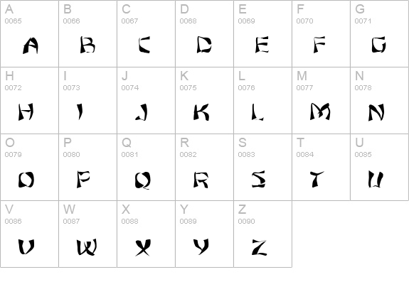 Katmandu uppercase A-Z preview