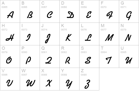 Kaufmann Bold uppercase A-Z preview