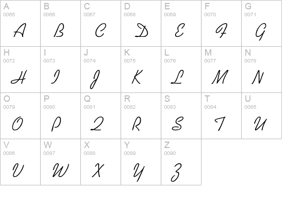 Kaufmann-Normal uppercase A-Z preview