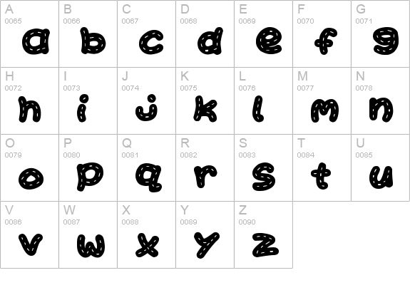 Kawai Stitch uppercase A-Z preview