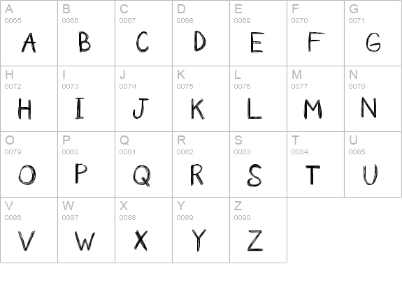 KBanAvoxlost uppercase A-Z preview