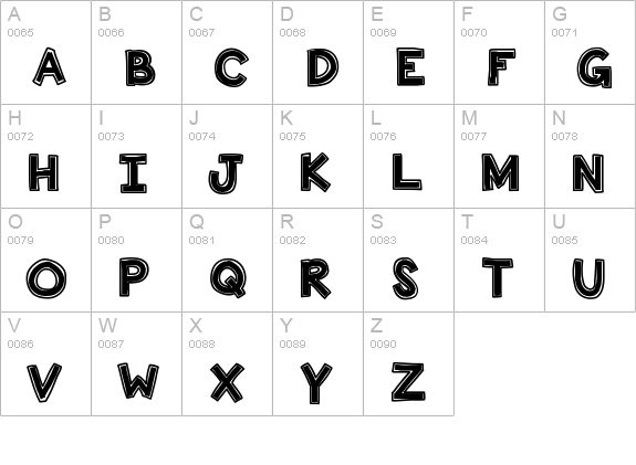 KBDunkTank uppercase A-Z preview