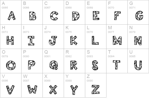 KBFunHouse uppercase A-Z preview