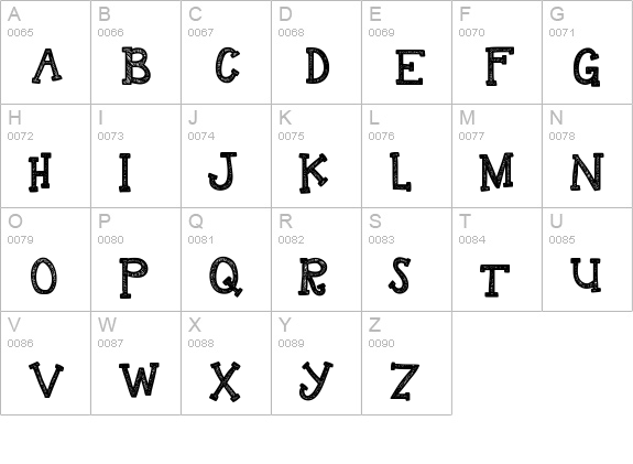 KBREINDEERGAMES uppercase A-Z preview