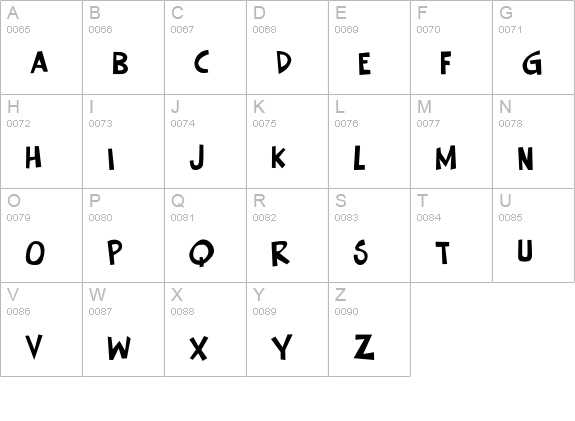 Keener uppercase A-Z preview