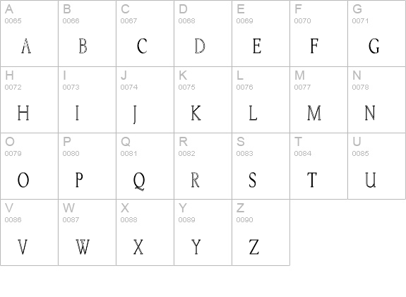 KellnearHC uppercase A-Z preview