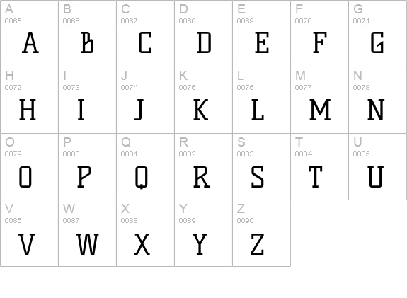 Kelly Slab uppercase A-Z preview