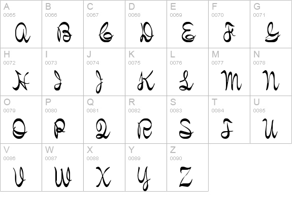 KellyBrown uppercase A-Z preview
