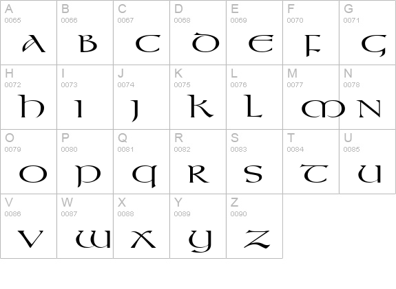 Kelt Extended Normal uppercase A-Z preview