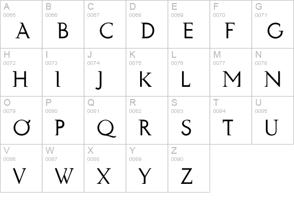 Kennedy uppercase A-Z preview
