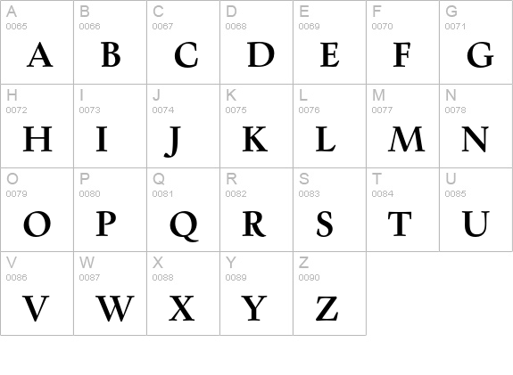 Kennedy Bold uppercase A-Z preview