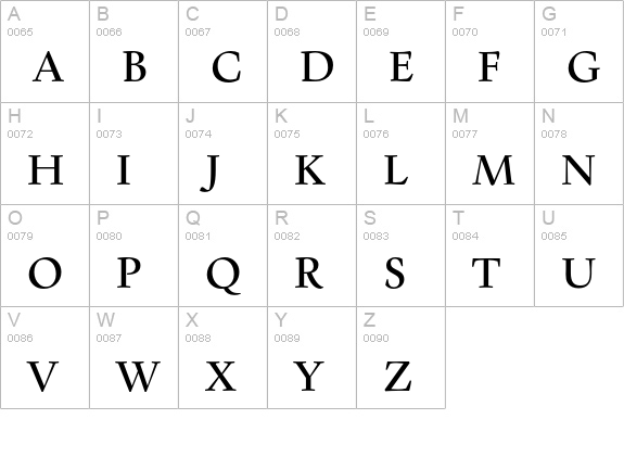 Kennedy Medium uppercase A-Z preview