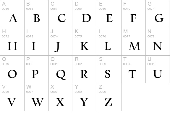 Kennedy Medium GD uppercase A-Z preview