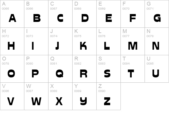 Kenneth-Normal uppercase A-Z preview