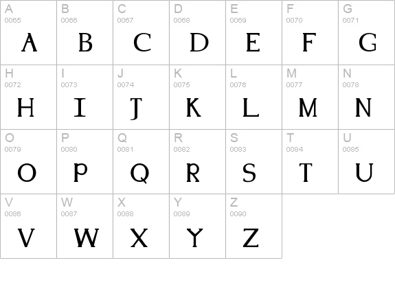 Kennon uppercase A-Z preview