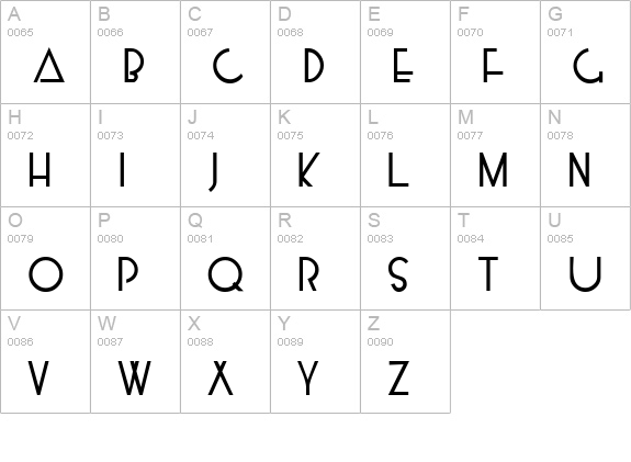 Kensington Bold uppercase A-Z preview