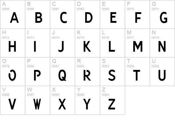 Kenteken uppercase A-Z preview