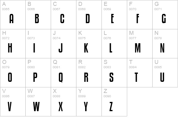 Kenyan Coffee uppercase A-Z preview