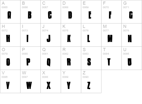 Kenyan Coffee Ink uppercase A-Z preview