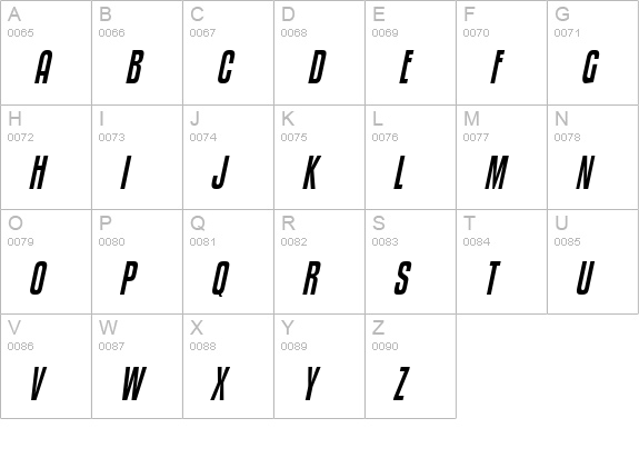 Kenyan Coffee Italic uppercase A-Z preview