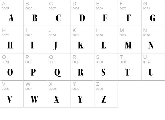 Kepler Std Black Condensed Display uppercase A-Z preview