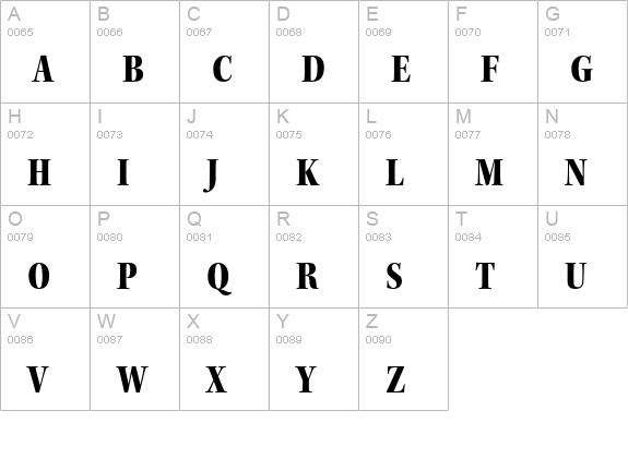 Kepler Std Black Condensed Subhead uppercase A-Z preview