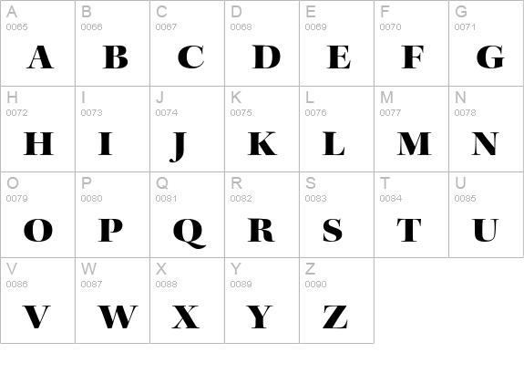 Kepler Std Black Extended Display uppercase A-Z preview