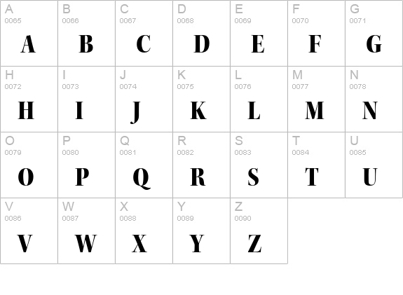 Kepler Std Black Semicondensed Display uppercase A-Z preview