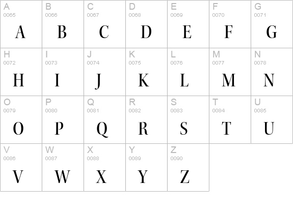 Kepler Std Medium Semicondensed Display uppercase A-Z preview