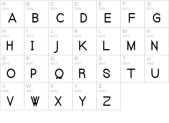 Kerater Medium uppercase A-Z preview