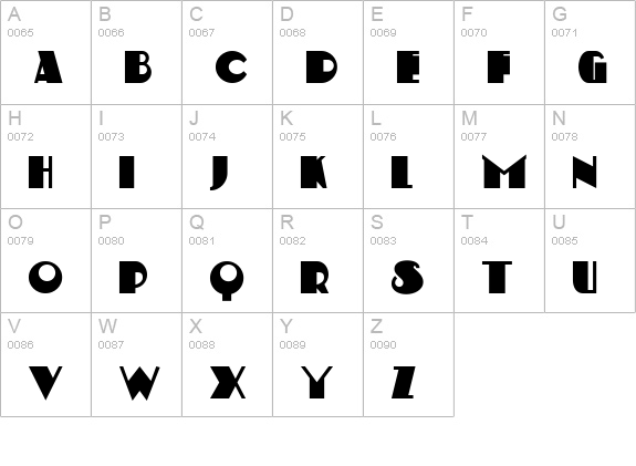 Kerfuffle NF uppercase A-Z preview