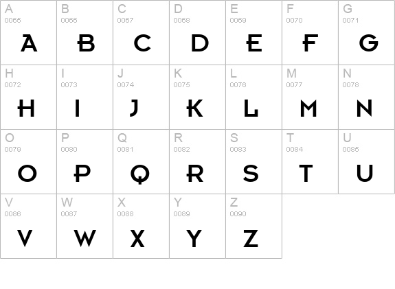 Kernel SSi uppercase A-Z preview