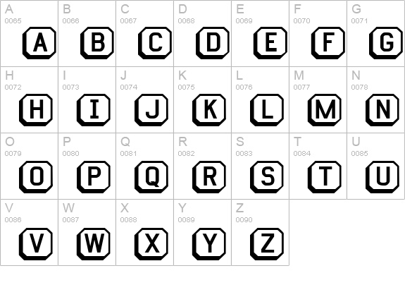 Keyboard Bold uppercase A-Z preview