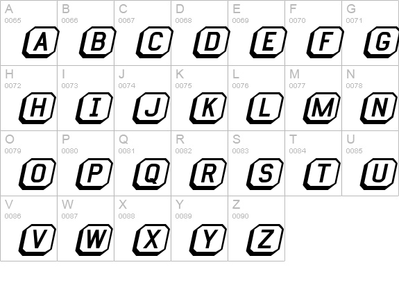 Keyboard BoldItalic uppercase A-Z preview