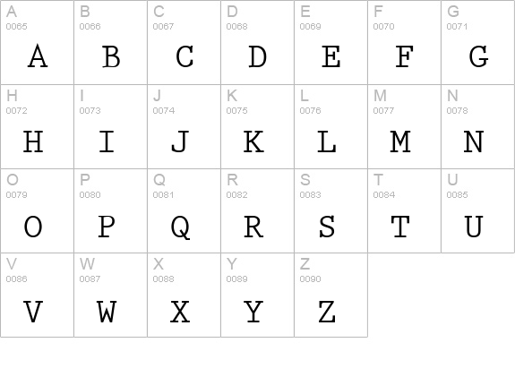 Keyboard Elite SSi Bold uppercase A-Z preview