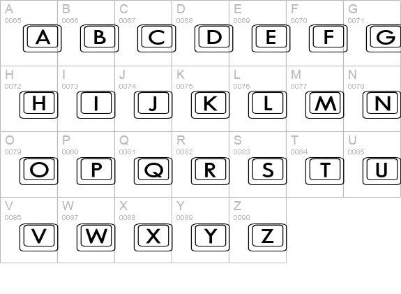 Keyboard KeysWd Wide uppercase A-Z preview