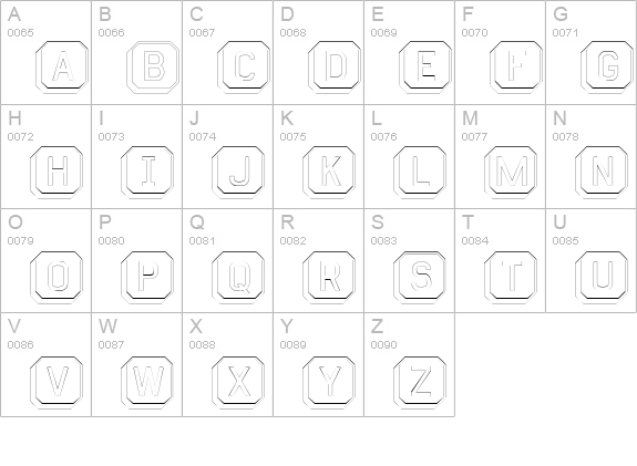 KeyboardOutline uppercase A-Z preview