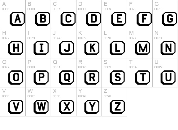 KeyboardUltraBold uppercase A-Z preview