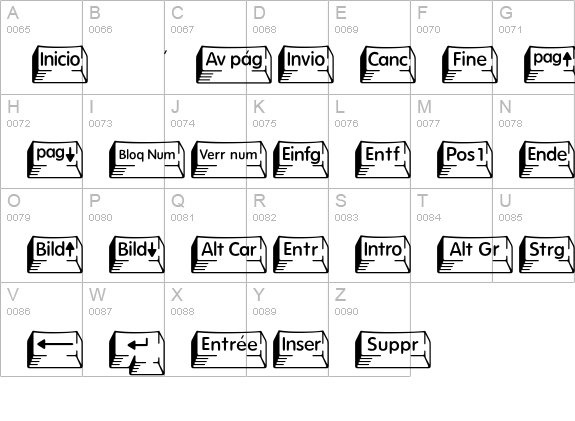 Keycaps Extended uppercase A-Z preview