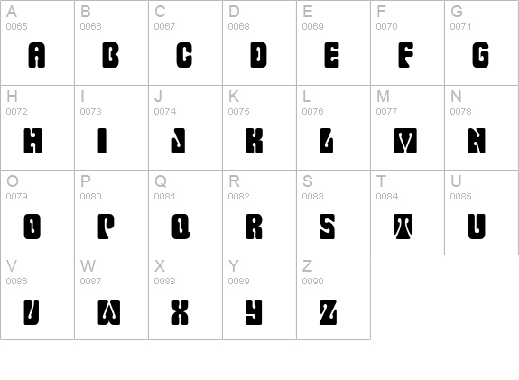 KeyholeCondensed Normal uppercase A-Z preview