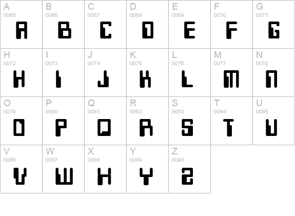 Keys Heavy Normal uppercase A-Z preview