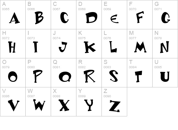 Keyster uppercase A-Z preview