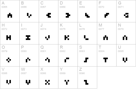 Keystone uppercase A-Z preview