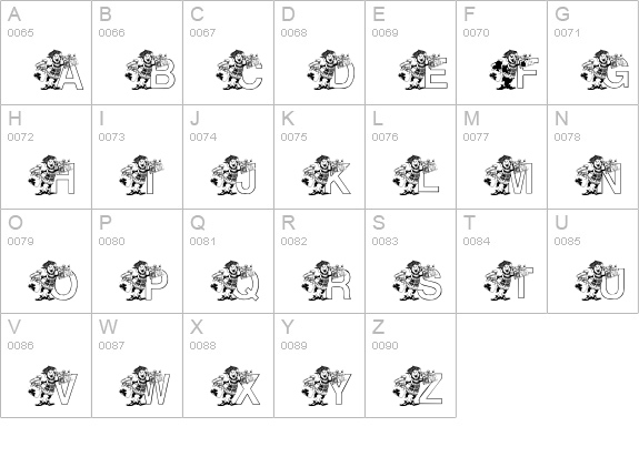 KGSTPAT2 uppercase A-Z preview