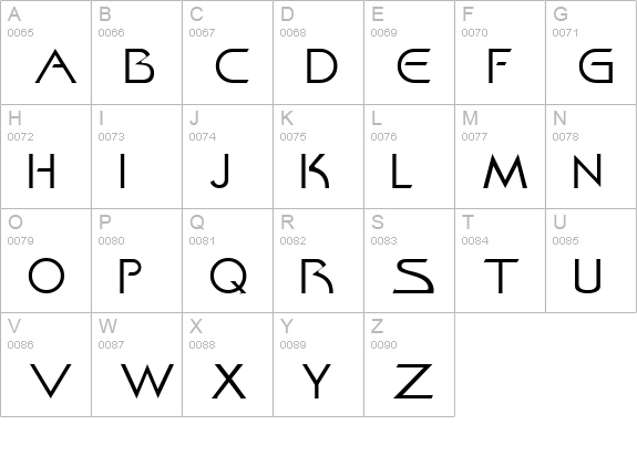 Khan Fill uppercase A-Z preview