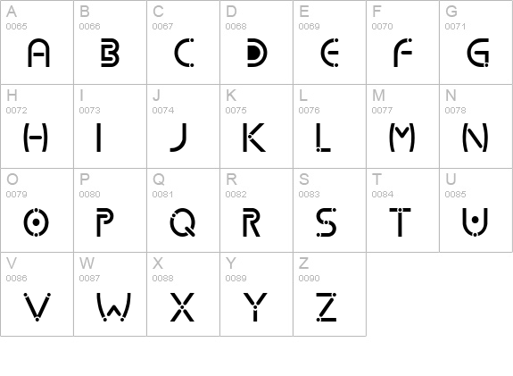 Kharnorric uppercase A-Z preview