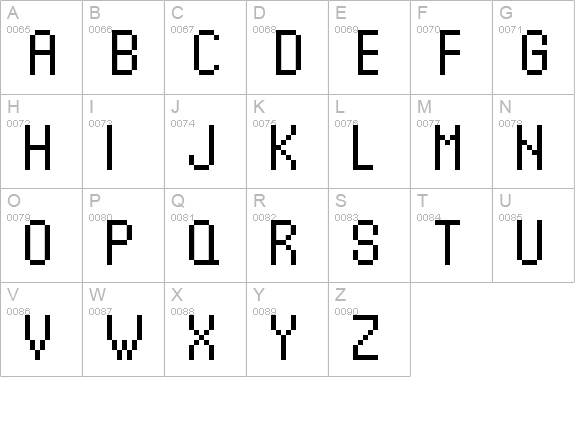 kharon4a_mini uppercase A-Z preview