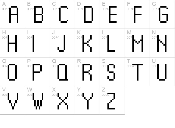 Kharon4a_v01 uppercase A-Z preview