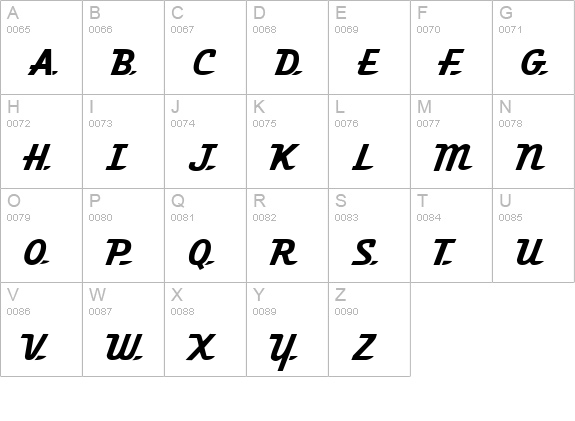 Khedive uppercase A-Z preview