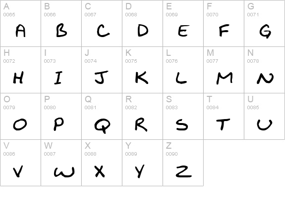 Kibby Bold uppercase A-Z preview